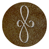 DAROUND 601 SL SH BR Silver Scroll Shimmer Brown Background